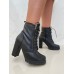         Bota Coturno Salto Alto Preto C/ Zíper Na Frente - Bota - Levit Calçados