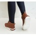 Bota Feminina Cano Curto C/Cadarço Caramelo - Bota - Levit Calçados