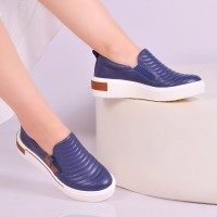 Tênis Iate Feminino C/Zíper Azul Marinho - Tênis. - Levit Calçados