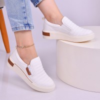          Tênis Iate Feminino C/Zíper Branco