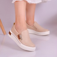 Tênis Iate Feminino C/Zíper Creme - Tênis. - Levit Calçados